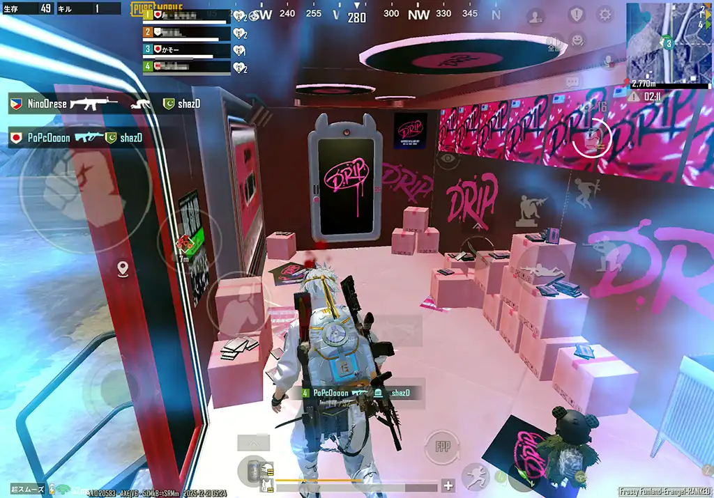 初めて中に入って赤い車の中のスクリーンショット