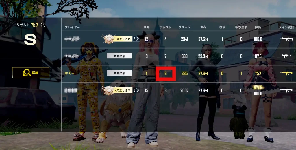 アシストだけ多いスクリーンショット