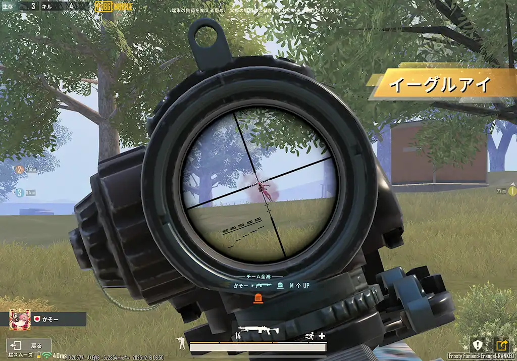 MK14で敵を撃っているスクリーンショット