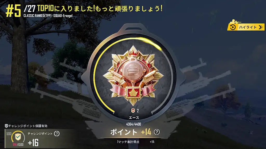 レートが14上がる