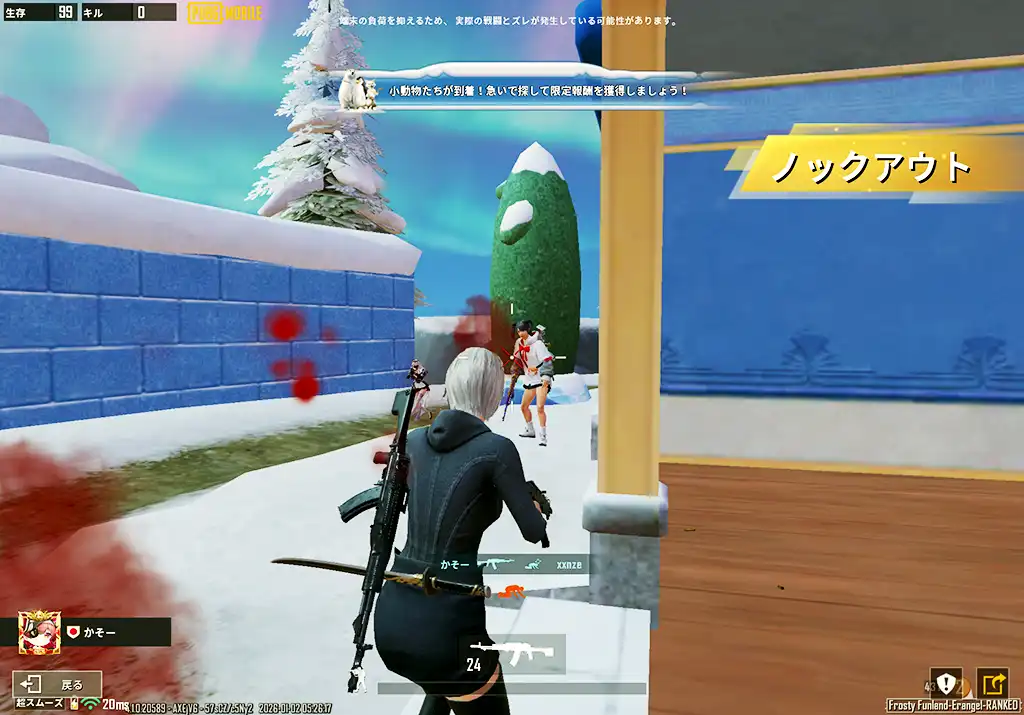 イベントエリアで頑張るも