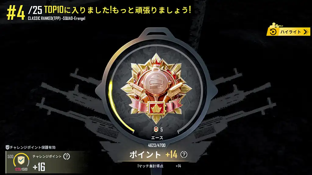 レートは14上がる