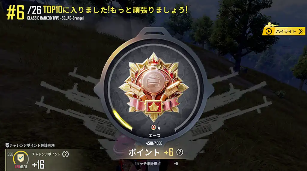 レートが6しか上がらず