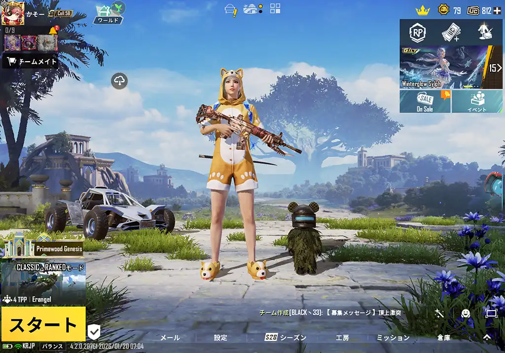 「柴犬パジャマセット」を着る