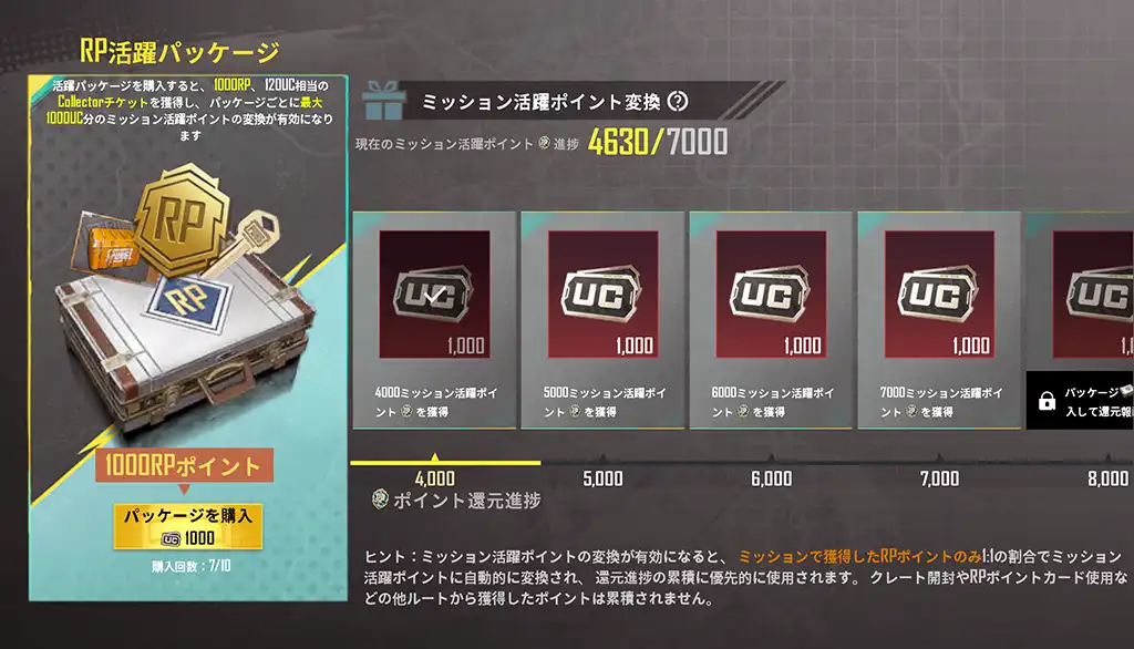 RP活躍パッケージ