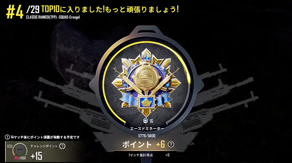 レートが6上がった２戦目