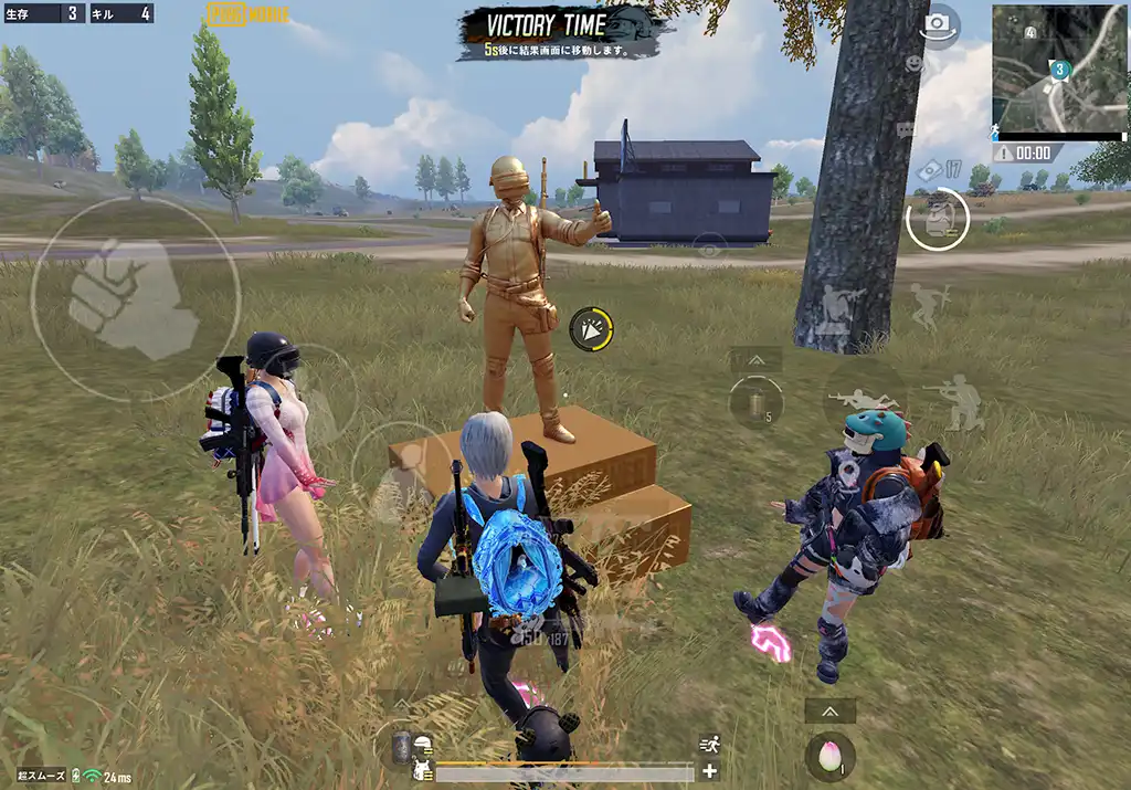 まともな味方で楽しめた3戦目はドン勝