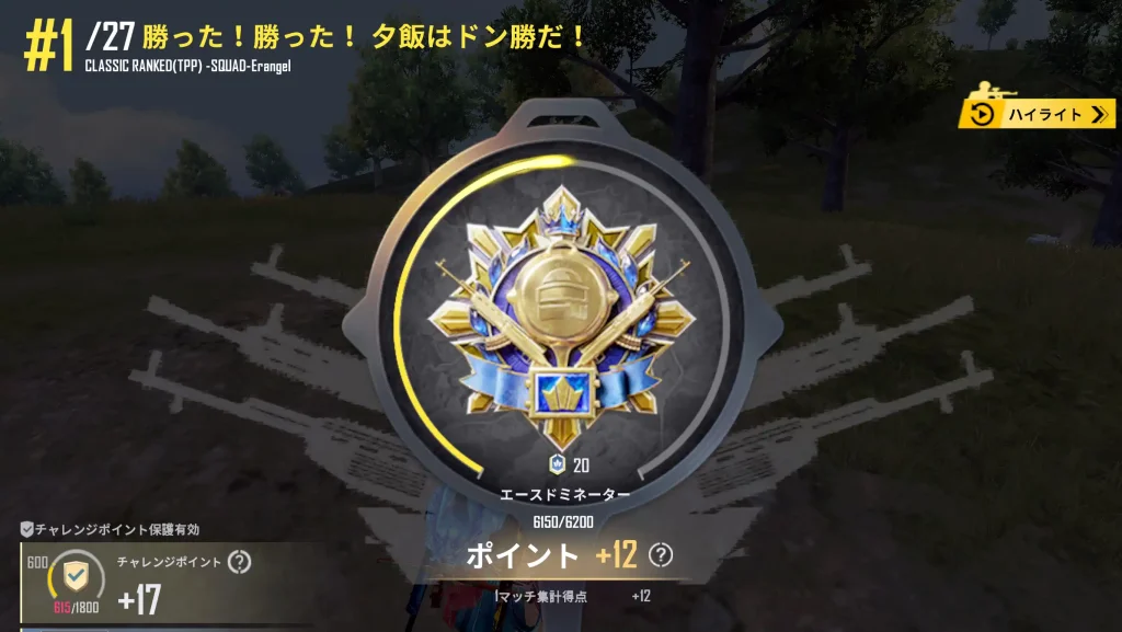 スクワッドでドン勝