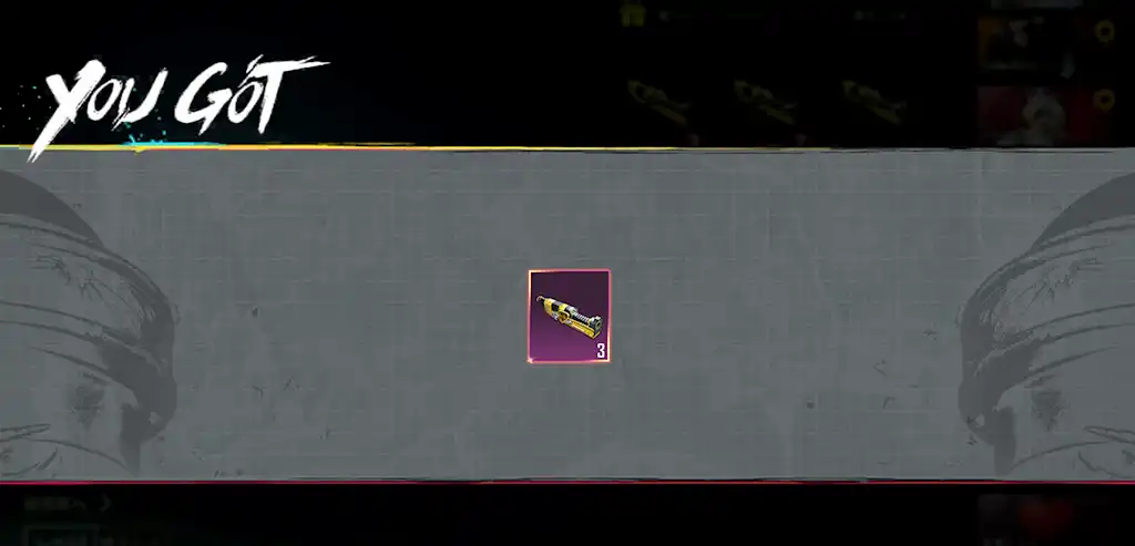 100回目のボーナスで「銃器部品」が３個当たる