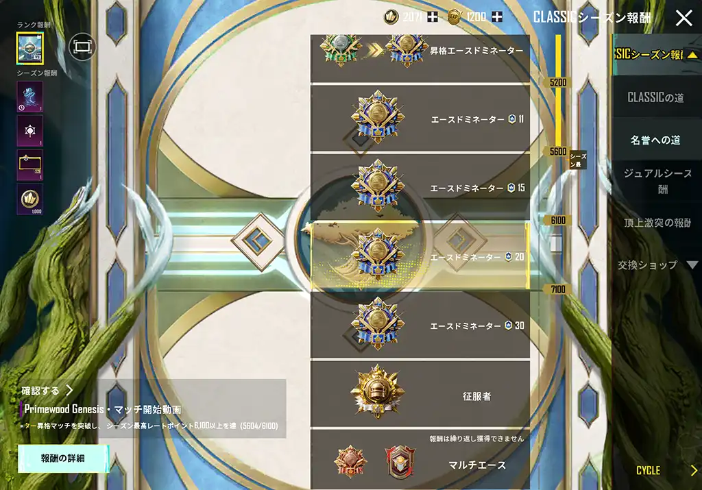 エースドミネーター20の報酬